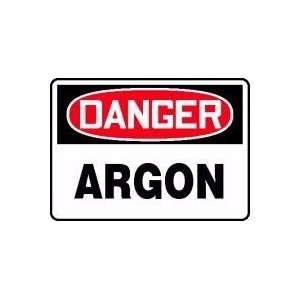  DANGER ARGON 10 x 14 Adhesive Dura Vinyl Sign