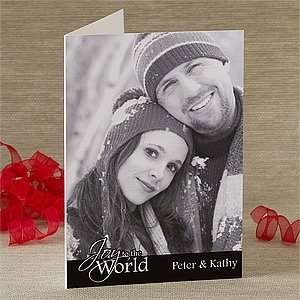  Personalized Holiday Photo Greeting Cards   Peace, Love 