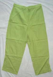 NWOT Womens Amelia Key Green Linen Pants Size 10  