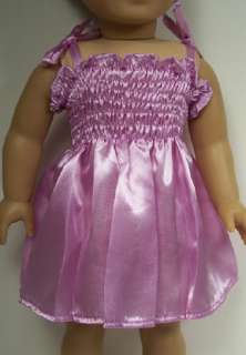 LAVENDER Smocked Satin Dress Doll Clothes 4 AMERICAN GIRL♥  