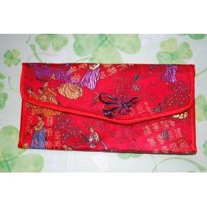  Brocade Wallets   Check Book Holder   Red 