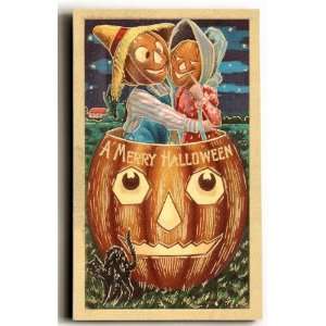    Wood Sign  Halloween, Scarecrows in Jack OLantern