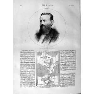  1874 COUNT HARVEY VON ARNIM MAP FRANZ JOSEPH LAND