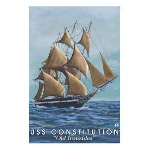  Boston, MA, Old Ironsides, USS Constitution Giclee Poster 