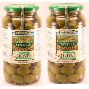 Agro Sevilla Pimento Stuffed Manzanilla Spanish Olives 21 Oz 2 Packs 