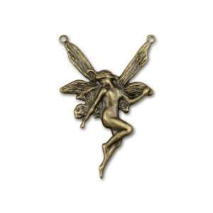  Antique Brass Fairy Link Charm Arts, Crafts & Sewing