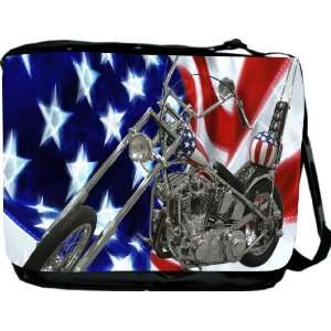  American Flag Harley Davidson Messenger Bag   Book Bag 