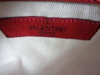 NEW VALENTINO Rosso Platino ROCKSTUD Dome Leather Handbag Tote Satchel 