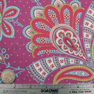 Amy Butler Soul Blossoms SARI BLOOMS Raspberry Paisley Quilt Fabric 