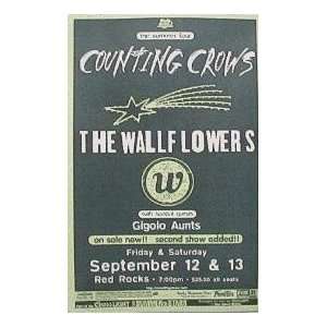  Counting Crows Wallflowers Red Rocks 1997 Gig Poster