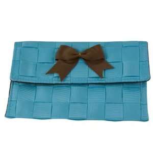   Envelope / Checkbook Cover   Cappuccino/Turquoise