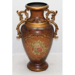    Ceramic & Poly Resin Hand Painted Urn centerpiece