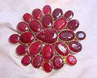 SAFIA PEAR OVAL CUSHION GEN RUBY .925 STERLING SILVER G