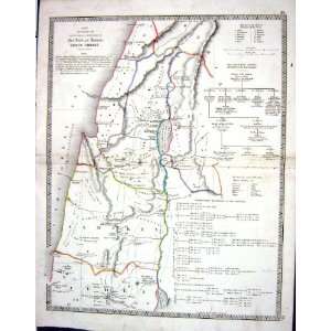   Map C1835 Ministerial Journey Jesus Christ Samaria Galilee Home