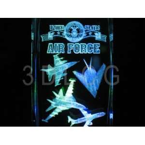  United States Air Force T1 3D Laser Etched Crystal FREE 