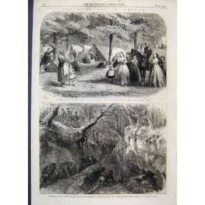  1863 Us Civil War Refugees Camp Woods Vicksburgh Print 
