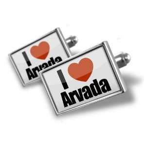 Cufflinks I Love Arvada region Colorado, United States   Hand Made 