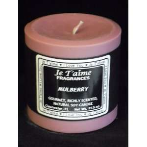  Mulberry Soy Pillar Candle 3 x 3 
