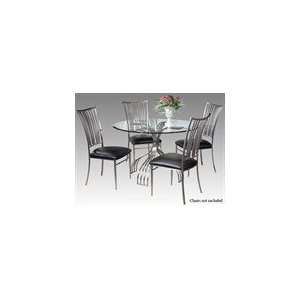  Chintaly Ashtyn Round Dining Table with Glass Top