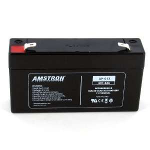   Amstron 6V/1.3AH Sealed Lead Acid Battery w/ F1 Terminal Electronics