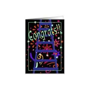  Up the Ladder Congrats colorful Design Card Health 