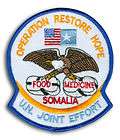 OPERATION RESTORE HOPE UN JOINT EFFORT SOMALIA 1992 items in NavSecGru 