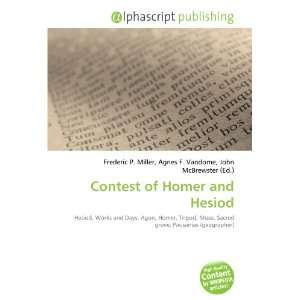  Contest of Homer and Hesiod (9786132685995) Books