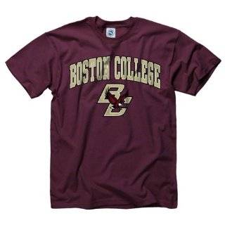  Boston College Eagles Grey Distressed Mascot T Shirt 
