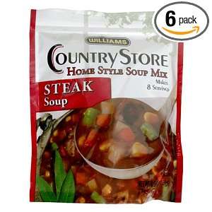 Williams Country Store Soup Mixes, Steak, 6.66 Ounce Packages (Pack of 
