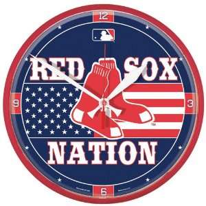  Boston Red Sox Nation Round Clock