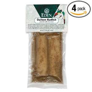 Eden Pickled Daikon Radish (2 Pieces), 3.5 Ounce Packages (Pack of 4 