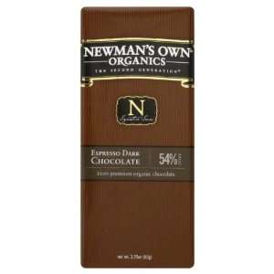 Newmans Own Organic, Chocolate Bar Dark Exprsso Org, 3.25 Ounce (12 