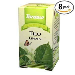 Taragui   Herbal Line Herbal Tea, Linden, 25 Count (Pack of 8)  