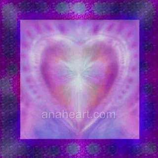 SACRED HEART of LOVE Spiritual Healing Angelic Painting Glenyss Bourne 