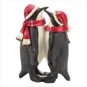  Merry Kiss Mas Christmas Kissing Penguins Figurine