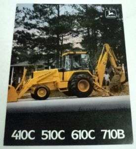 John Deere 1988 410C, 510, 610C, 710B Backhoe Brochure  