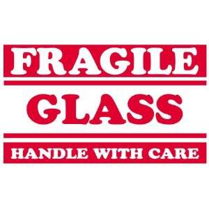  BOXSCL547   3 x 5   Fragile   Glass   Handle With Care 