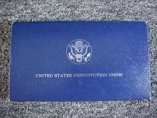 1987 US Constitution Silver Dollar Proof w/COA & Box  