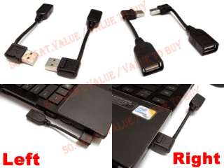 Pair 90 degree left Right angle USB 2.0 extension Cable  