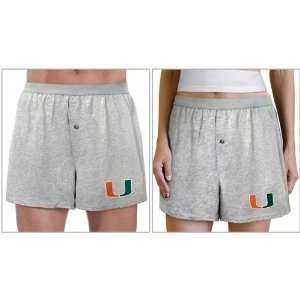  University of Miami Boxers Gray Lg