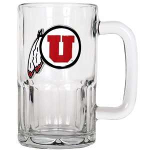   Utah Utes 20oz Root Beer Style Mug   Primary Logo