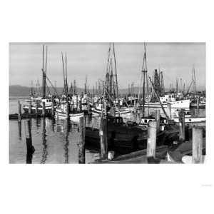 Astoria, Oregon Waterfront View of Fishing Fleet Photograph Giclee 