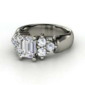  Astrid Ring, Emerald Cut Diamond Platinum Ring Jewelry
