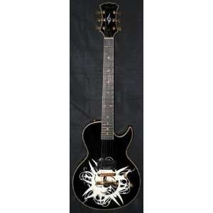    Spear SHL1 Electric Guitar Evil Monkey, Black Musical Instruments