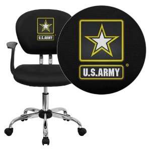  Flash Furniture United States Army Embroidered Black Mesh 
