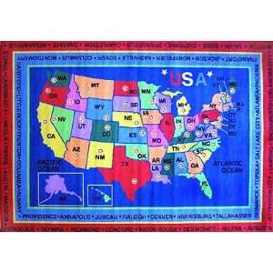  L.A. Rug Childs United States Capitals Area Rug FT 184 