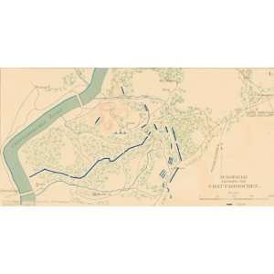   Antique Map of Schofield Crossing the Chattahoochee