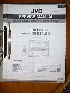 Service Manual für JVC DR E34 HiFi Anlage,ORIGINAL  