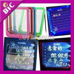 New Glowing LED Light up Message Text Board Light w Pen  