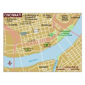  Map of Cincinnati, United States, North America 